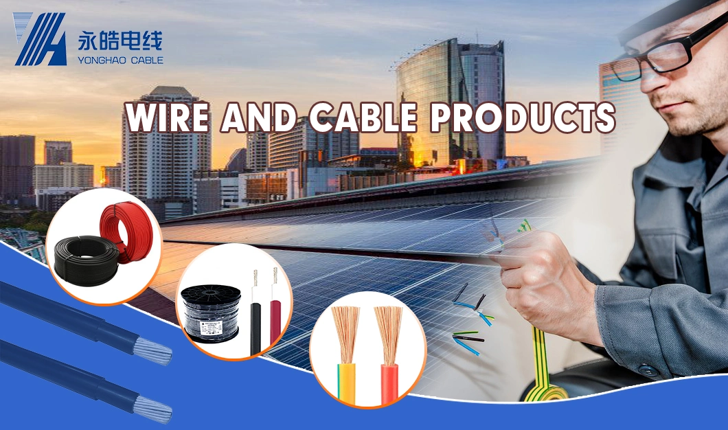 Two Coresolar System Photovoltaic Flexible Copper PV Solar Panel Electrical Wire 2.5mm2 4mm2 6mm2 10mm2 DC Electric Solar Fiber Optic Cable
